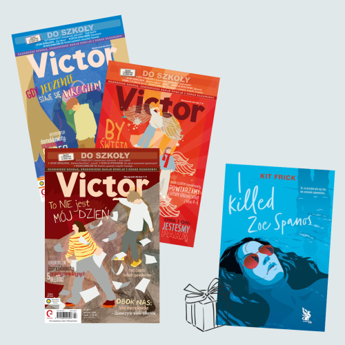 2025- roczna prenumerata VICTORA + książka "I killed Zoe Spanos" w prezencie